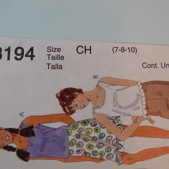 McCalls 3194 Sewing Pattern Girls Tops Pants Skirt - Picture 4 of 4